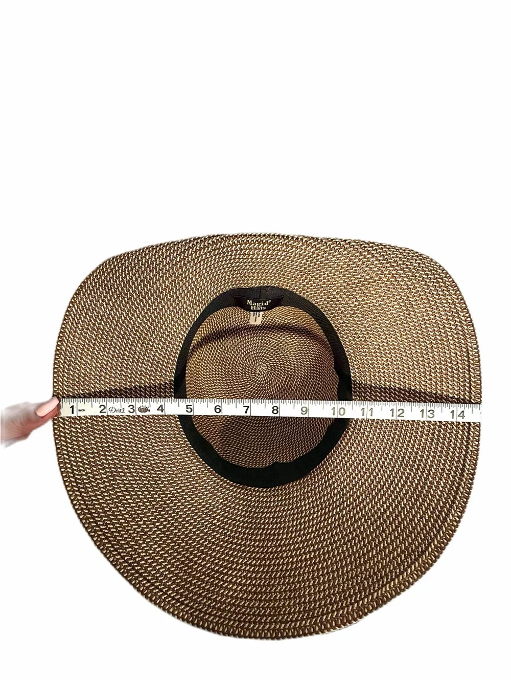 Magid Packable Paper Straw Hat - woven Natural and Black with UFP 50+
